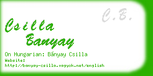 csilla banyay business card